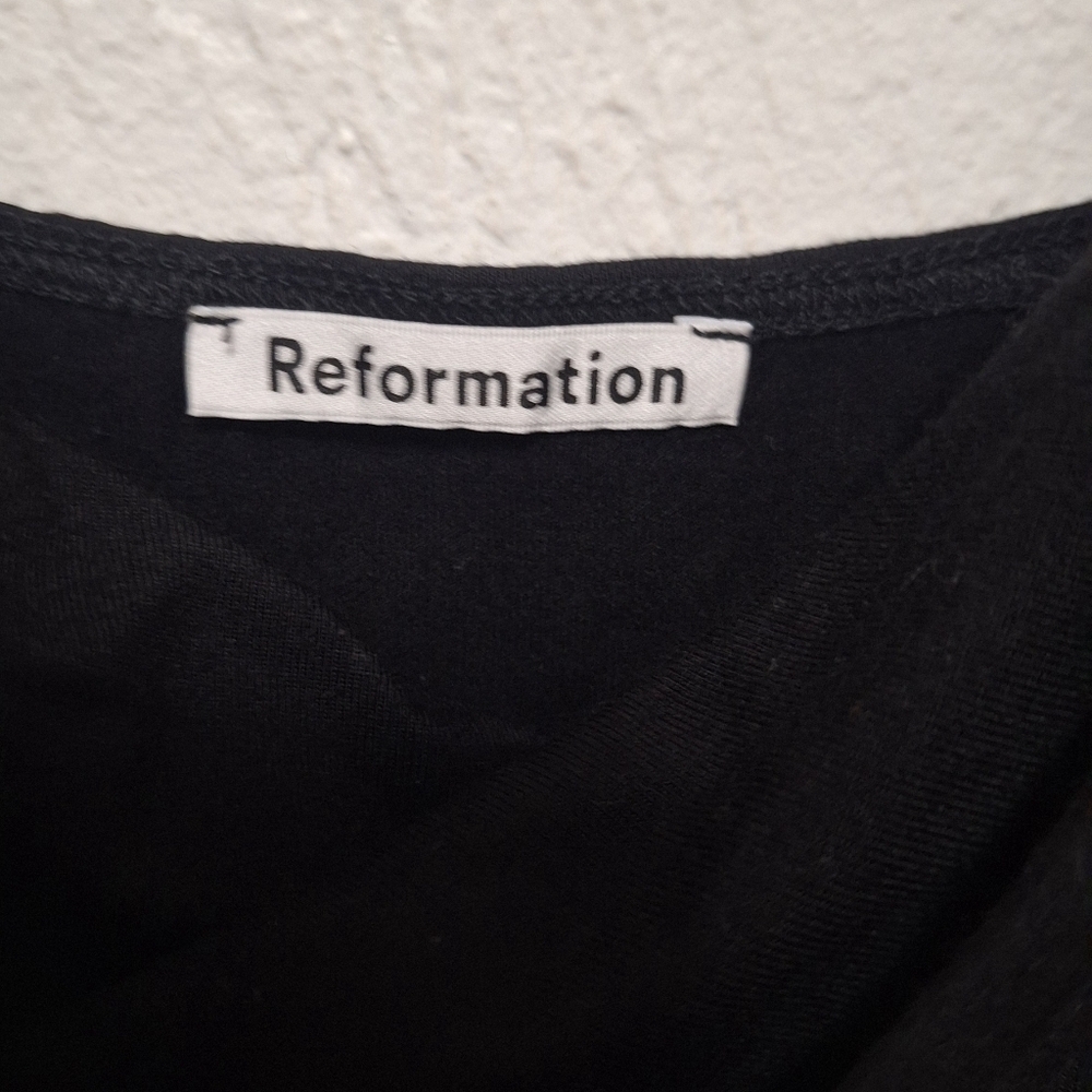 Reformation Black Sleeveless Cowl Neck Women's Crop Top Size S - Picture 9 of 11